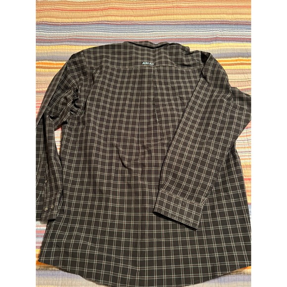 Ariat Pro Series Mens Plaid Long Sleeve Button Up Shirt Size M - Picture 4 of 7